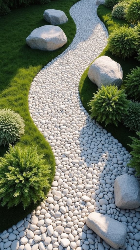 pebble rock drainage system design
