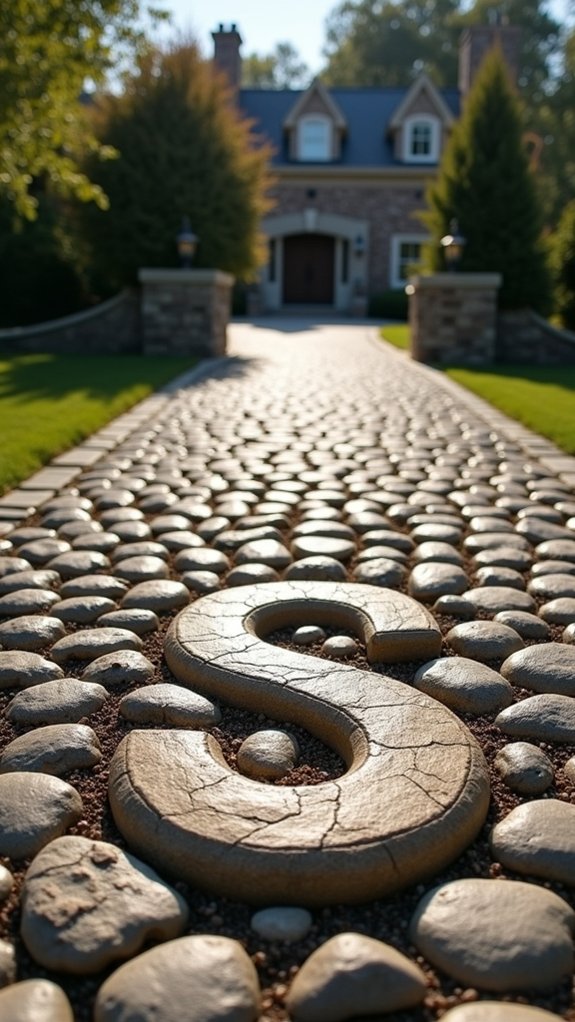 personalized stone monogram entrance