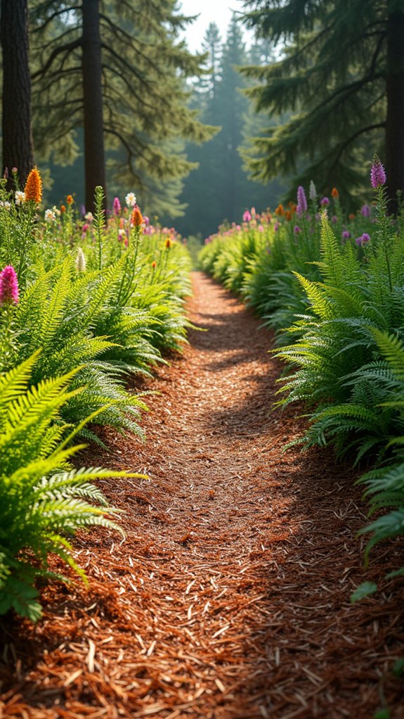 pine needle garden pathways