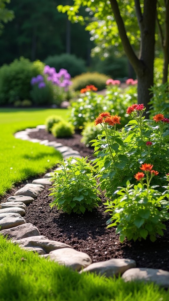raised beds with mulch