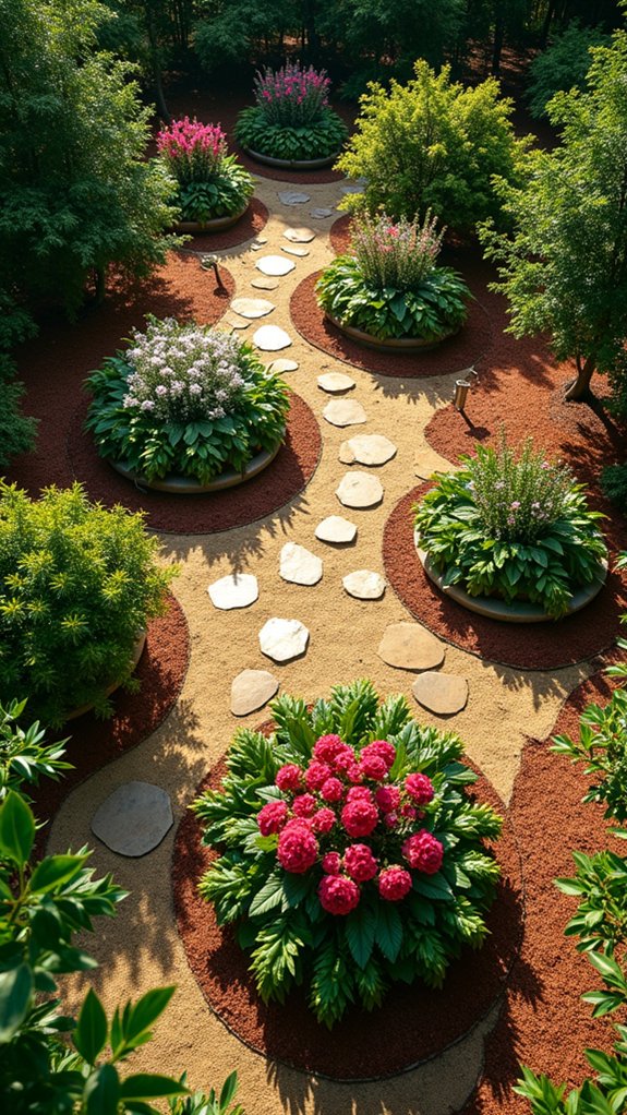 raised circular garden beds