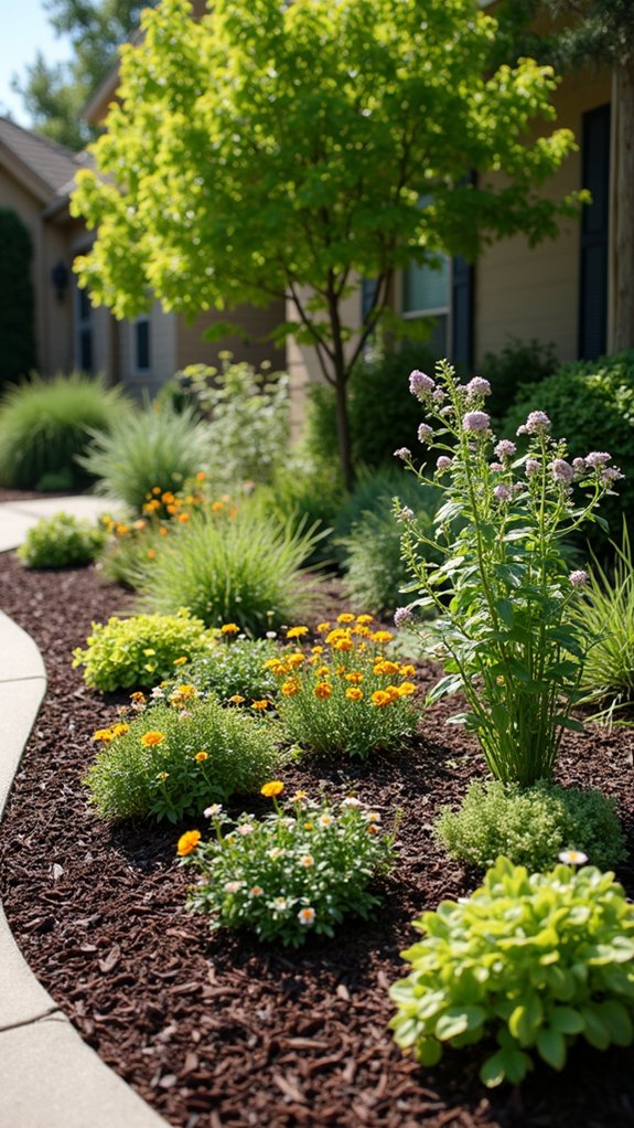 raised mulch planter installation