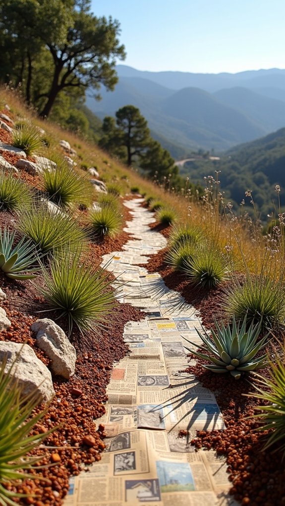 recycled newspaper garden mulch