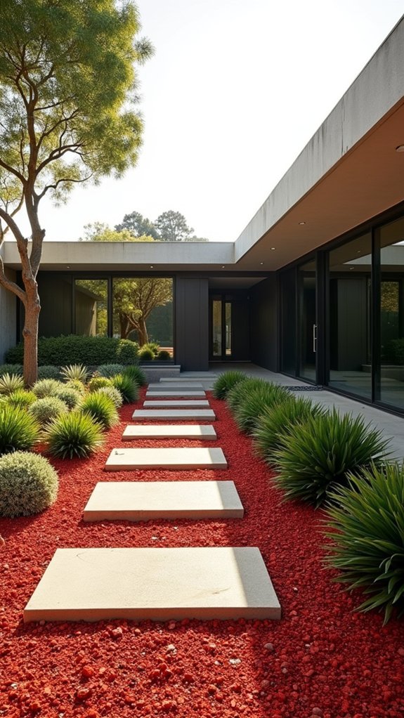 red mulch enhances minimalism