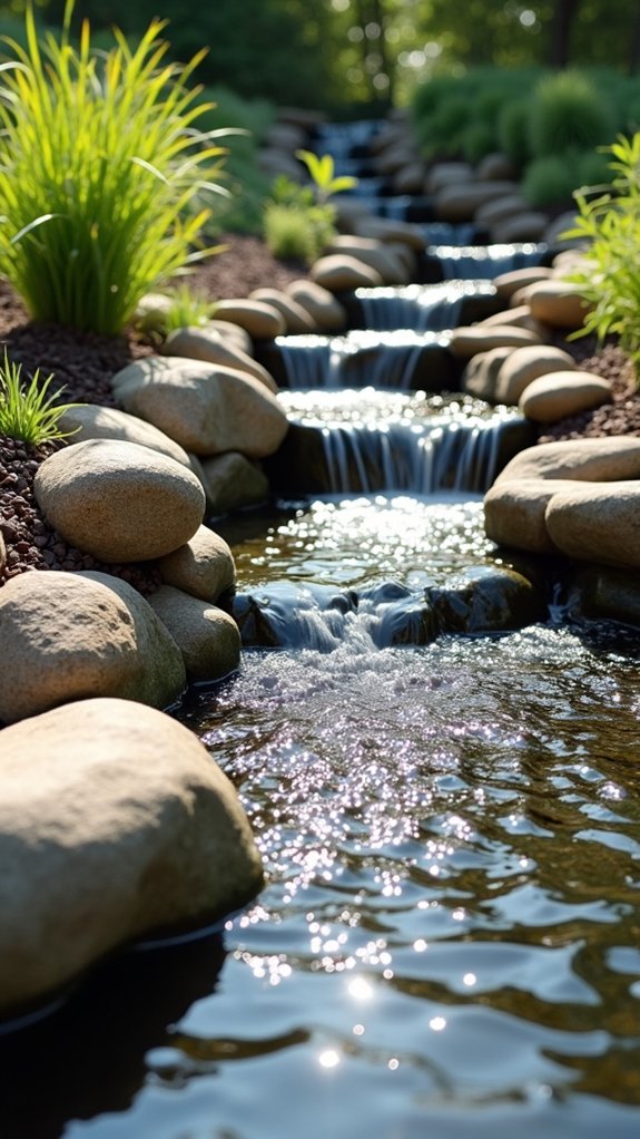 river rock enhances water features