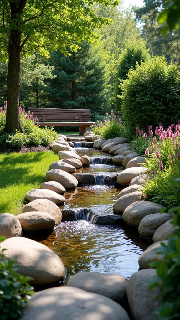 river rock garden bed