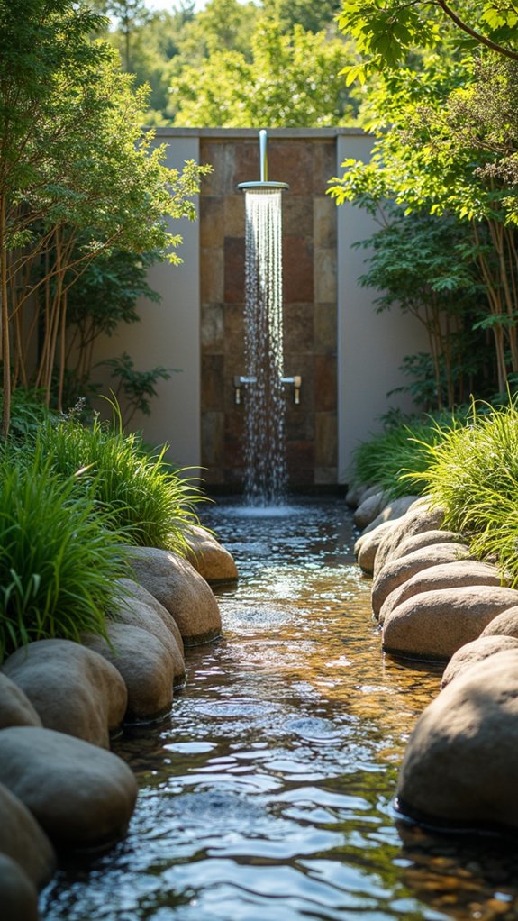 river rock outdoor oasis