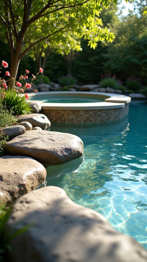 river rocks garden edging