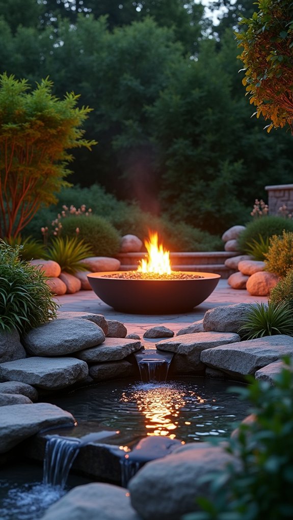 rock accents in water features