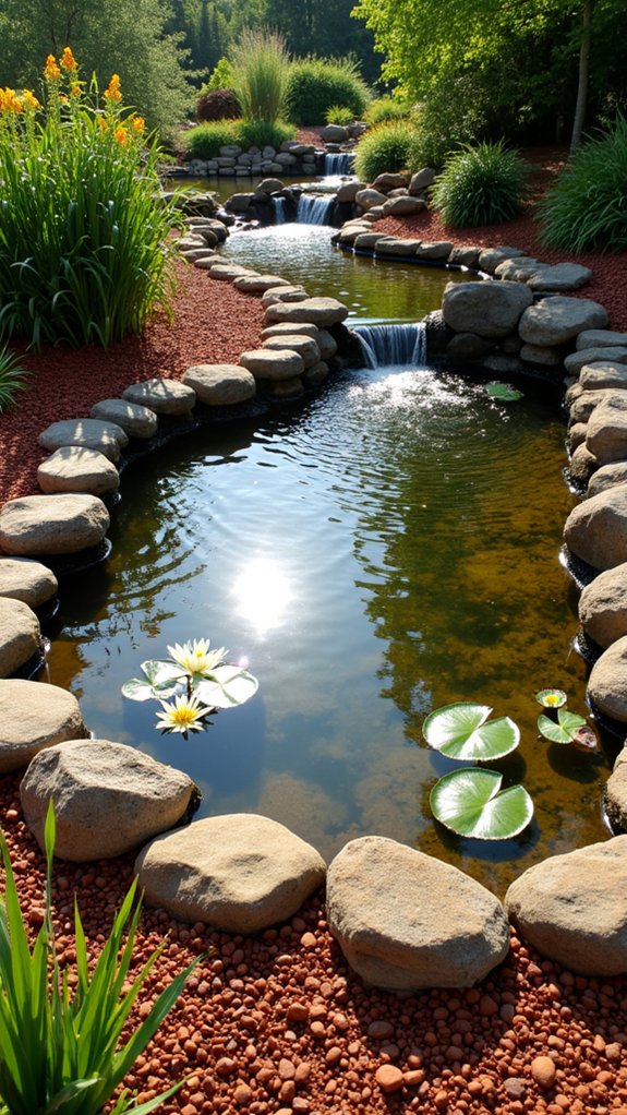 rock borders and mulch