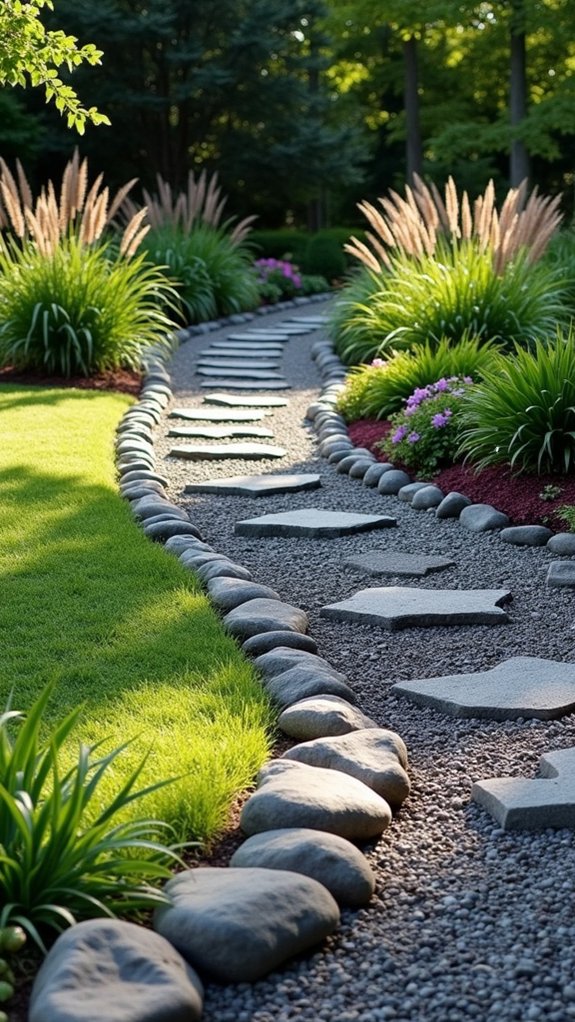rock borders enhance aesthetics