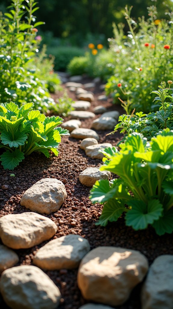 rock borders for organization