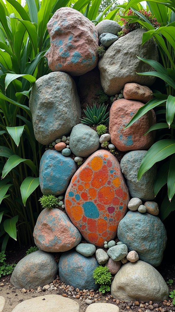 rock infused vertical gardens