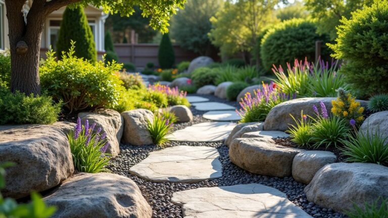 rock landscaping front yard