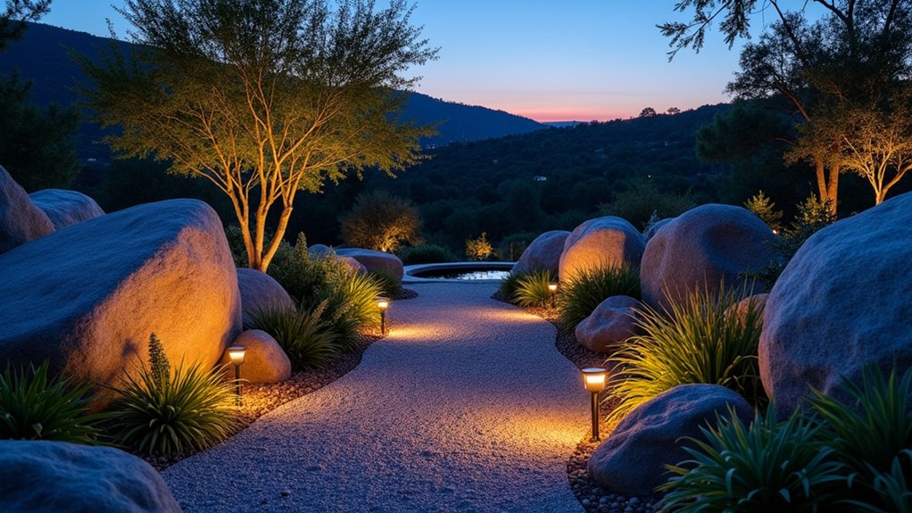 Nice Outside Rocks 19 Eye-Catching Rock Landscaping Ideas With Outdoor Lighting