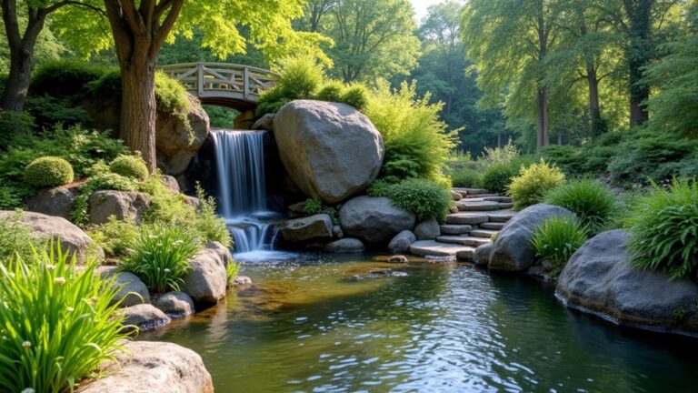 rock landscaping with waterfalls