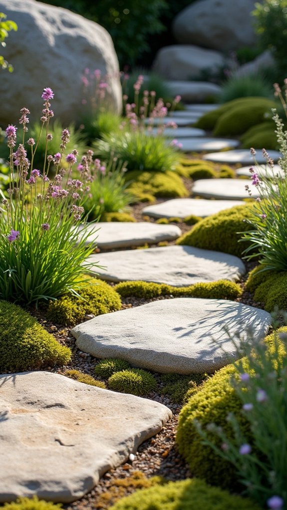 rock pathways enhance landscapes