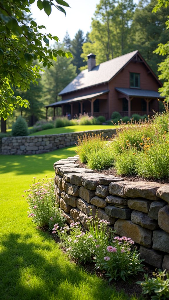 rock walls enhance aesthetics