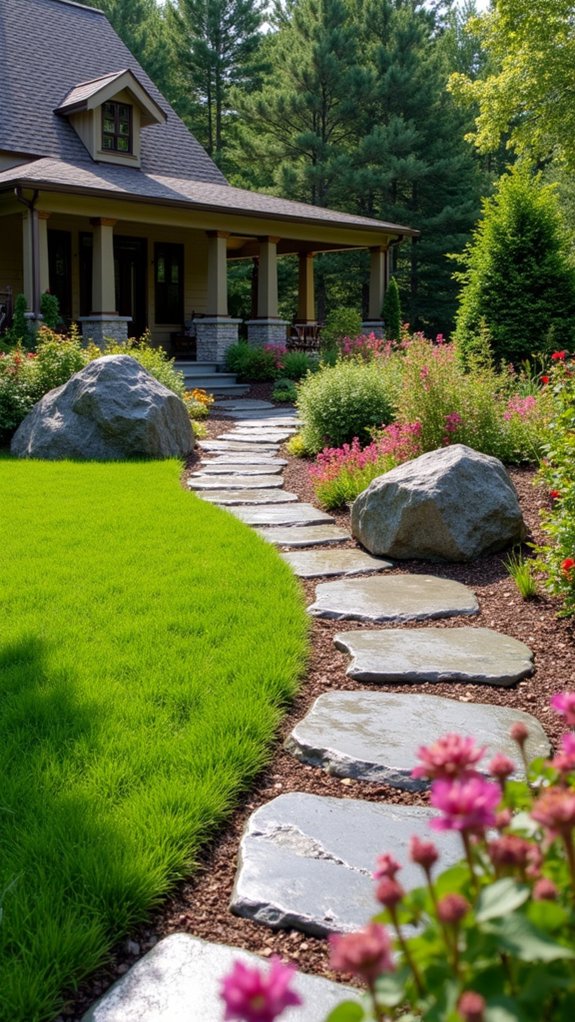 rocks enhance garden aesthetics
