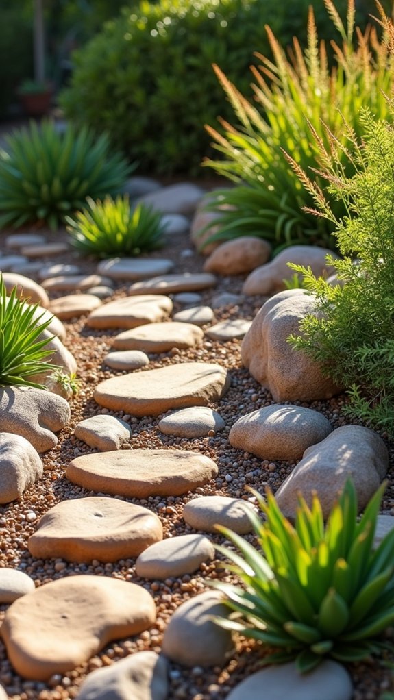 rocks enhance garden aesthetics