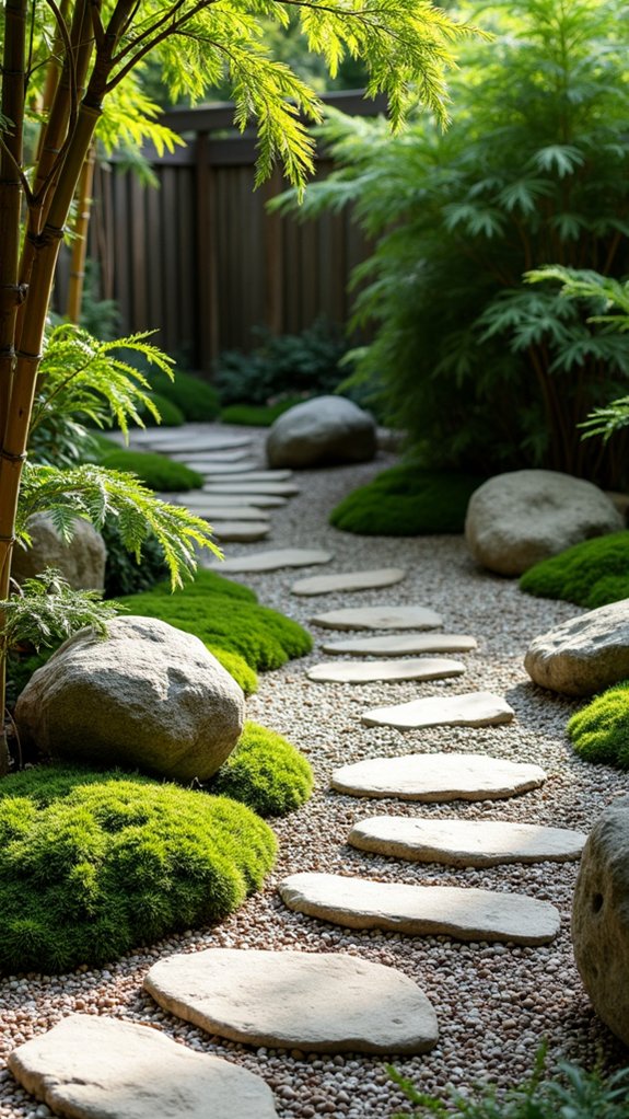 rocks enhance zen garden