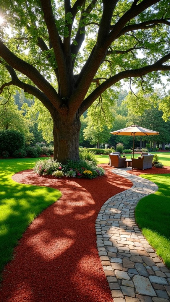 rubber mulch benefits trees
