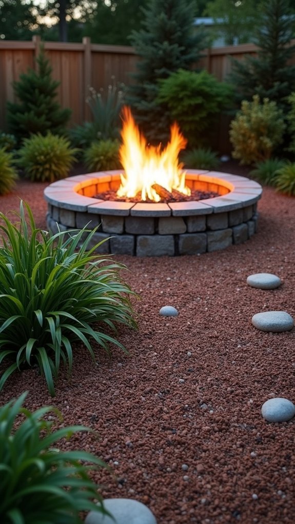 rubber mulch fire pit