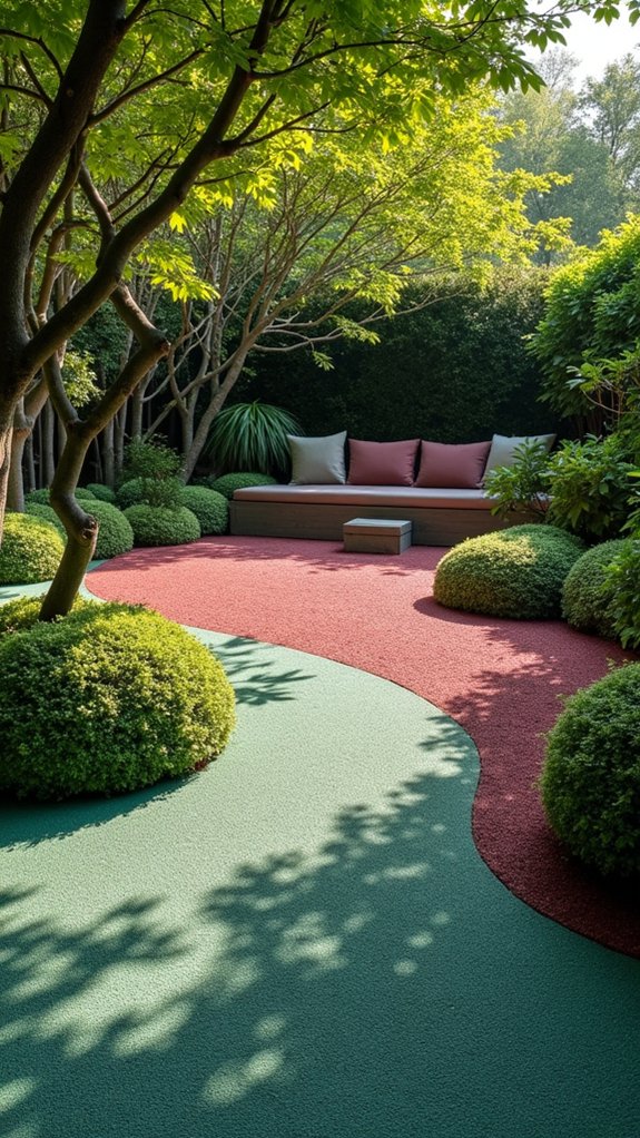 rubber mulch meditation zone
