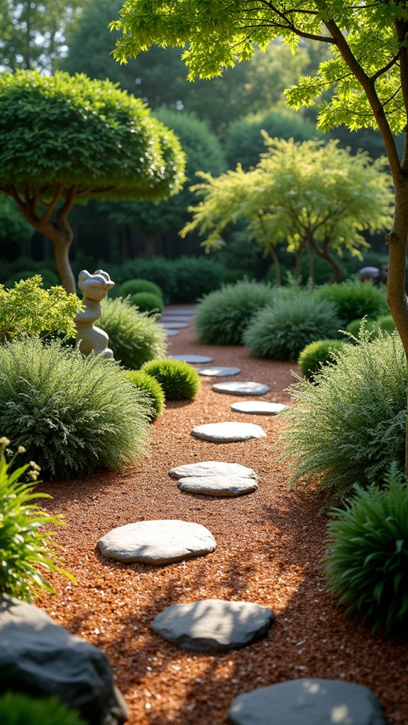 rubber mulch zen garden