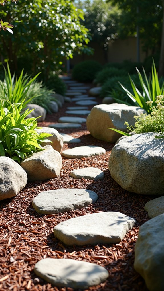 rustic boulders enhance landscapes