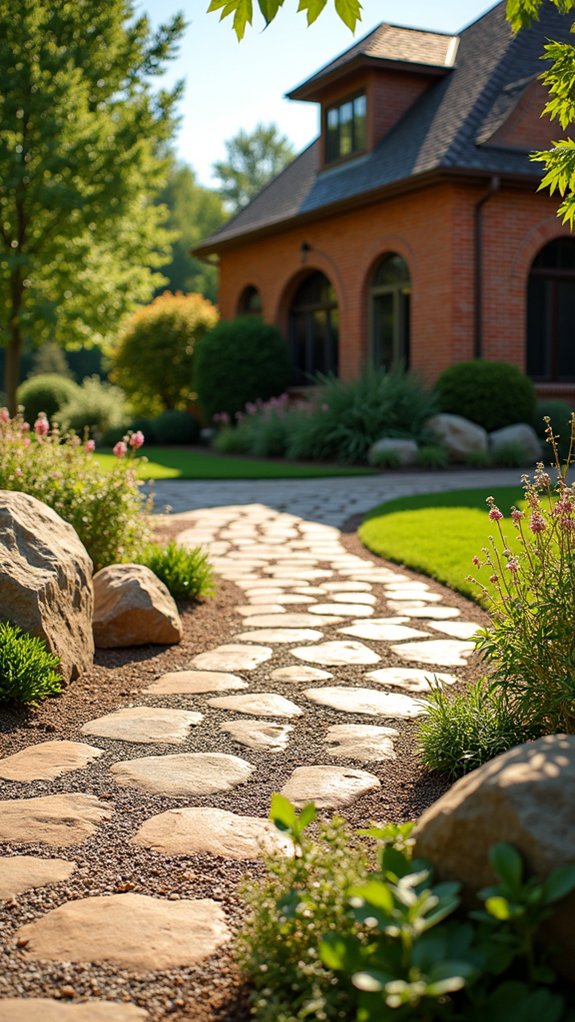 rustic crushed stone driveways