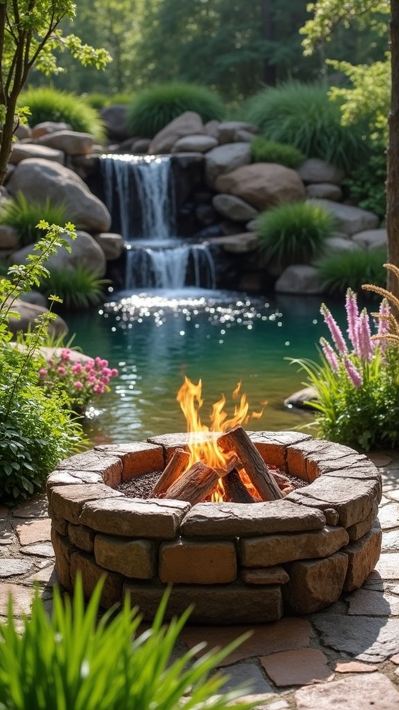 rustic fire pit retreat