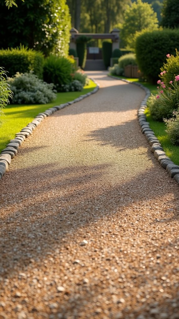 rustic gravel driveway charm