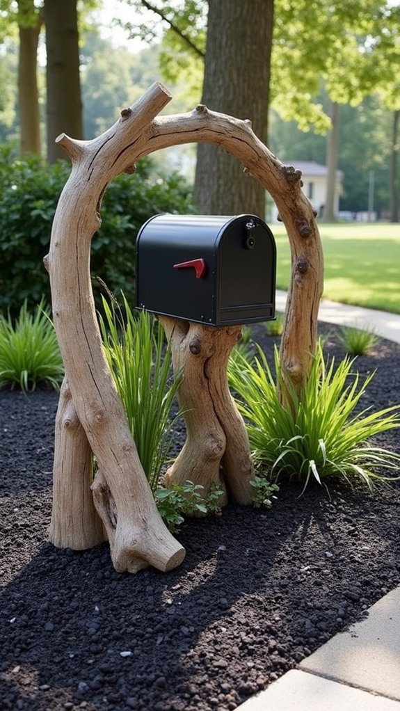 rustic mailbox landscape accents