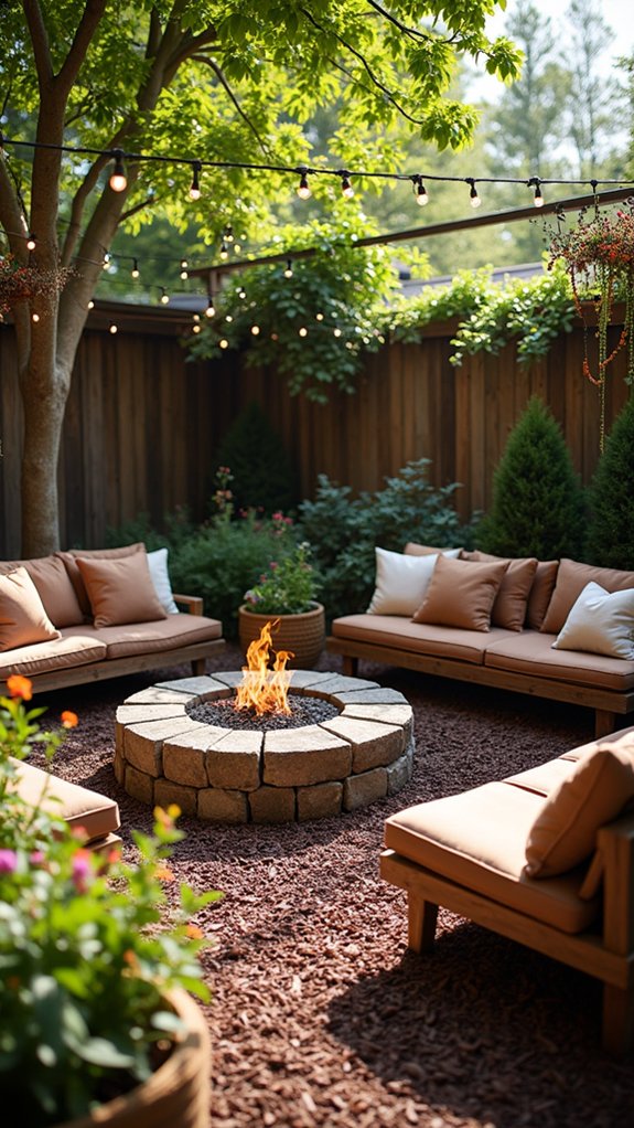 rustic outdoor seating area