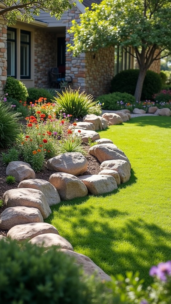 rustic rock fencing beauty