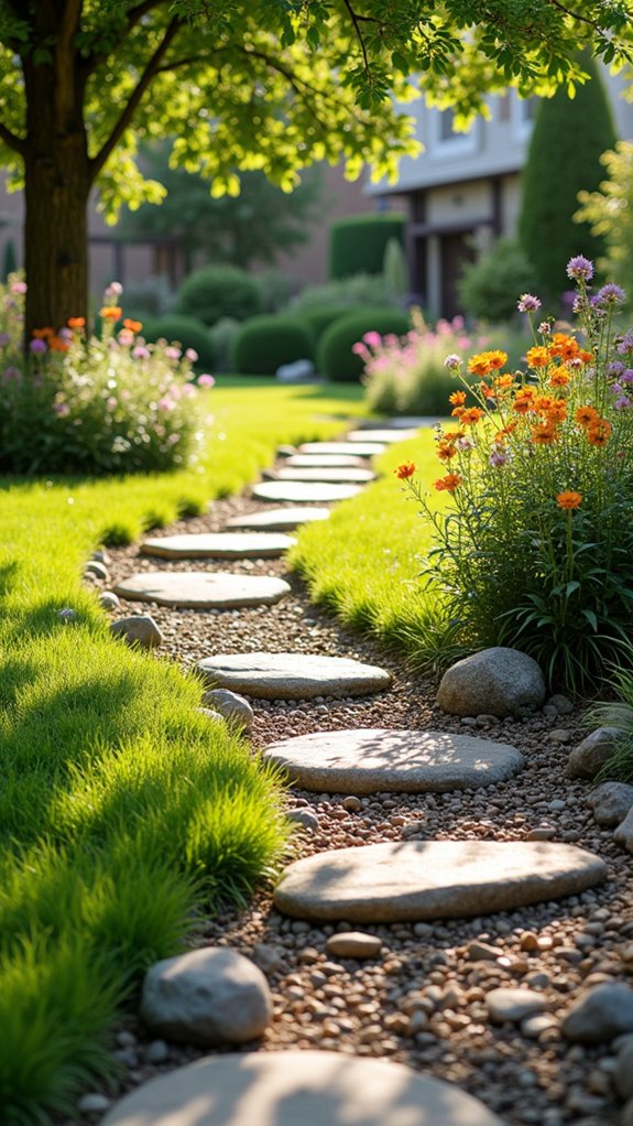 rustic rock pathway creation