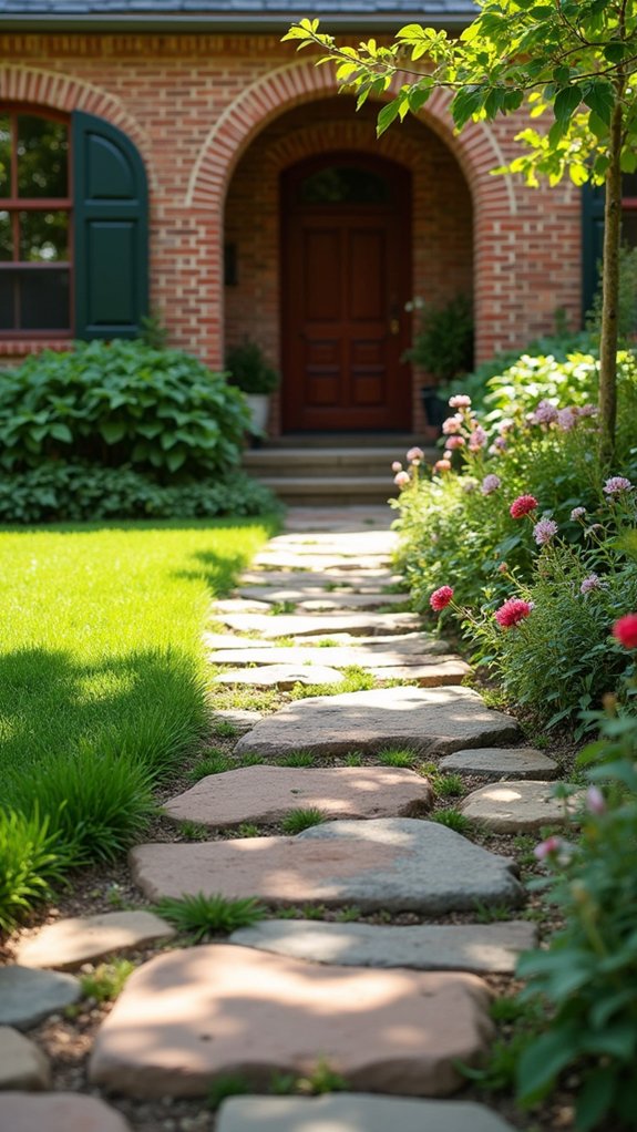 rustic rock pathway design