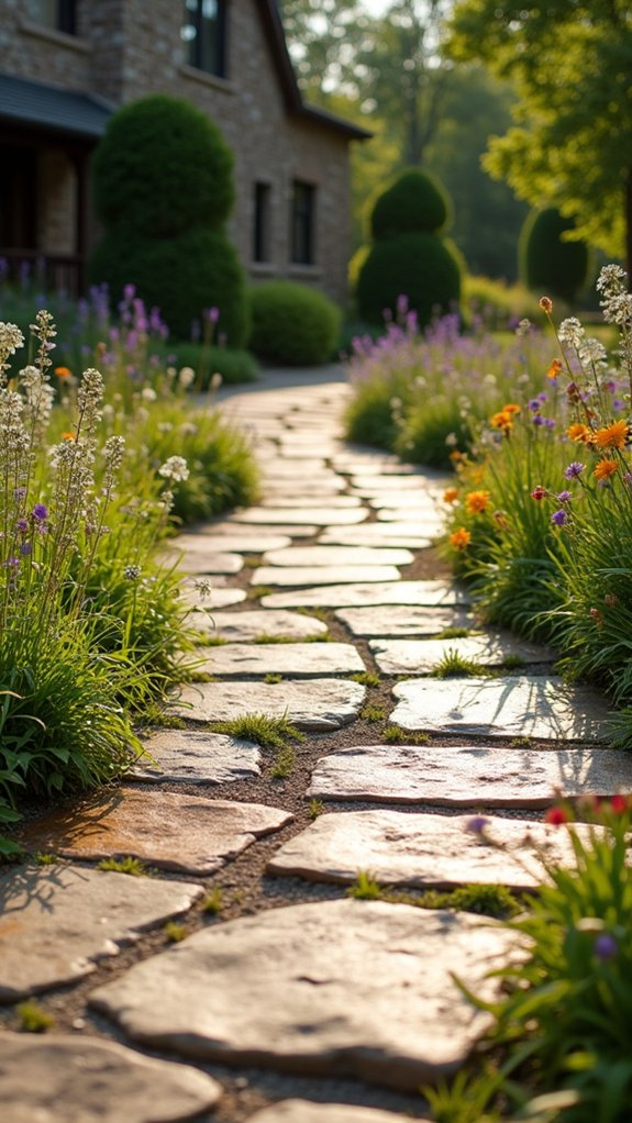 rustic stone driveway charm