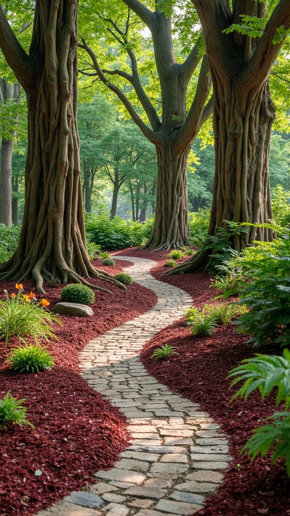 rustic stone landscape enhancement