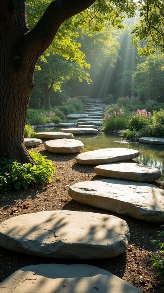 rustic stone seating areas