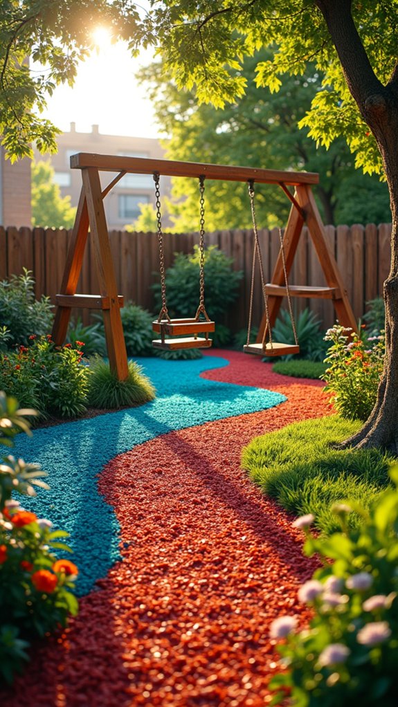 safe durable colorful playground mulch