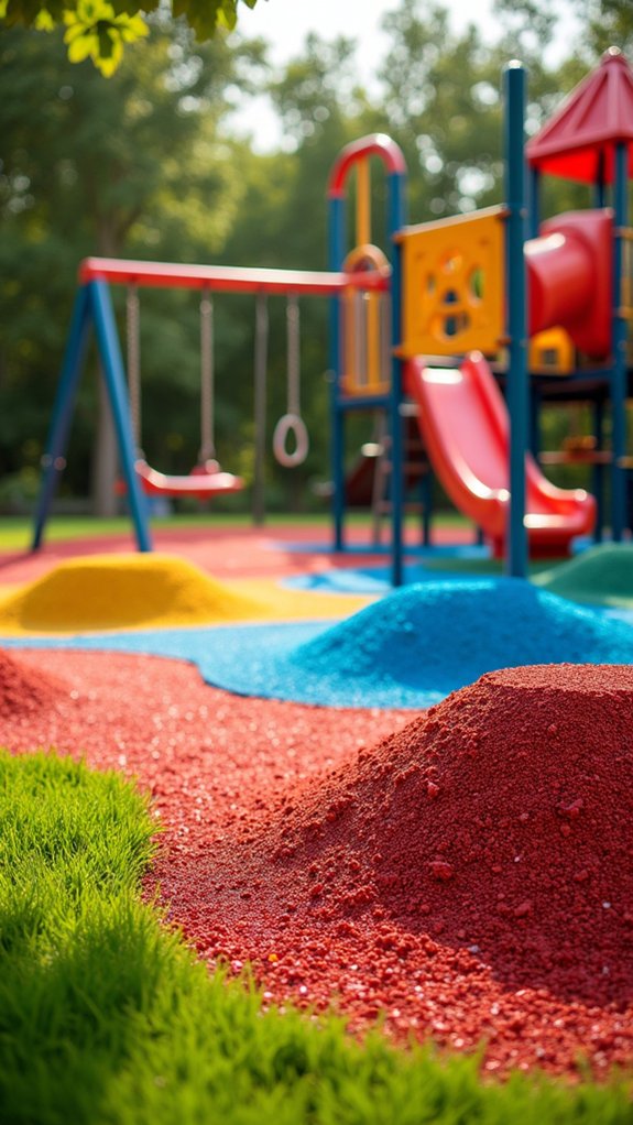 safe durable colorful playground surface