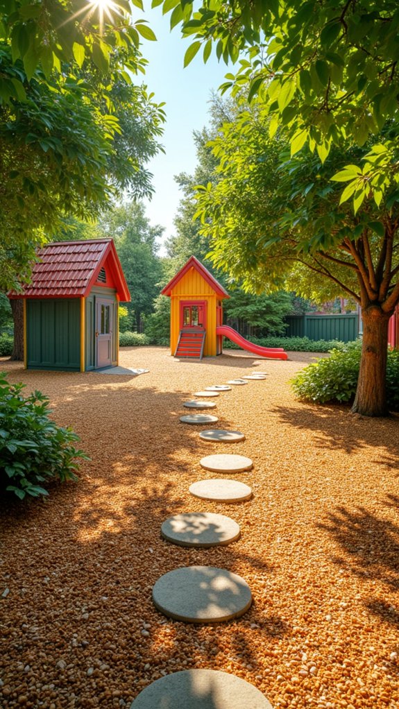 safe fun mulched play area