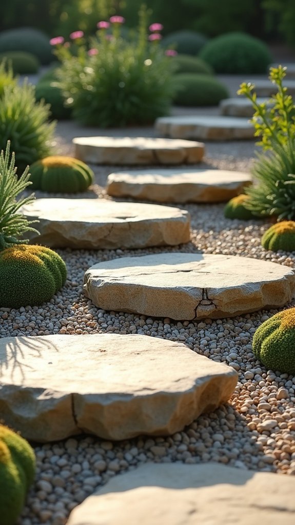 seamless garden stone steps