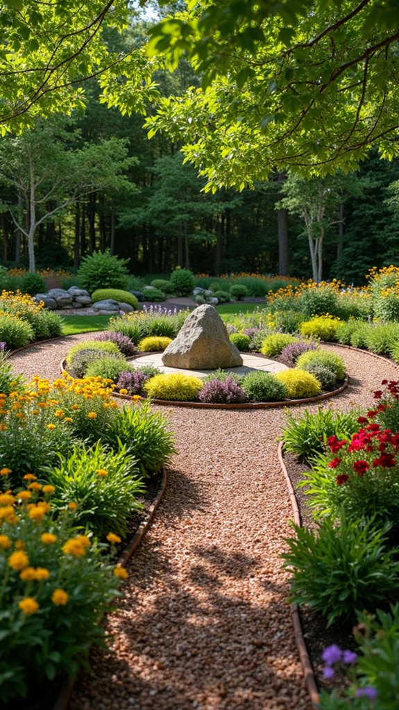 seasonal circular garden displays