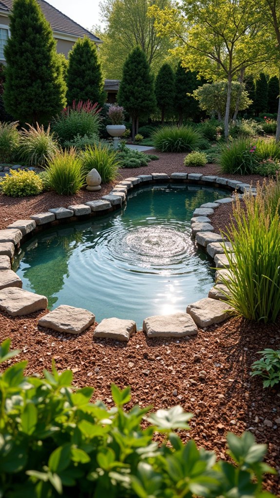 serene circular water features