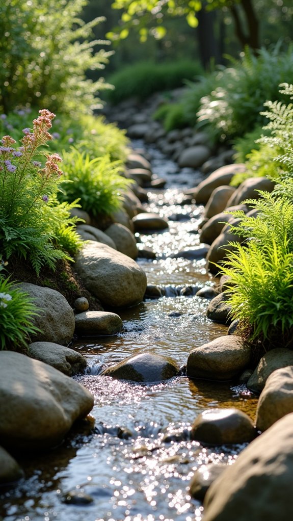 serene dry stream bed
