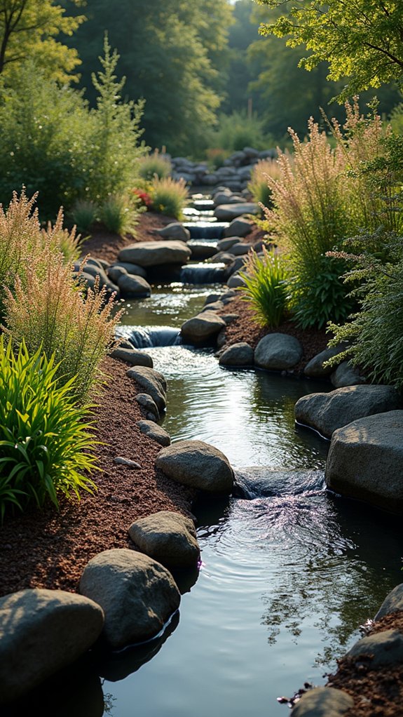 serene flowing water features
