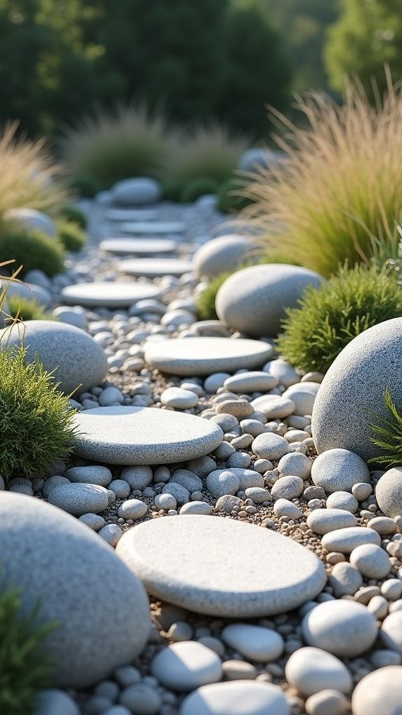 serene minimalist stone arrangements